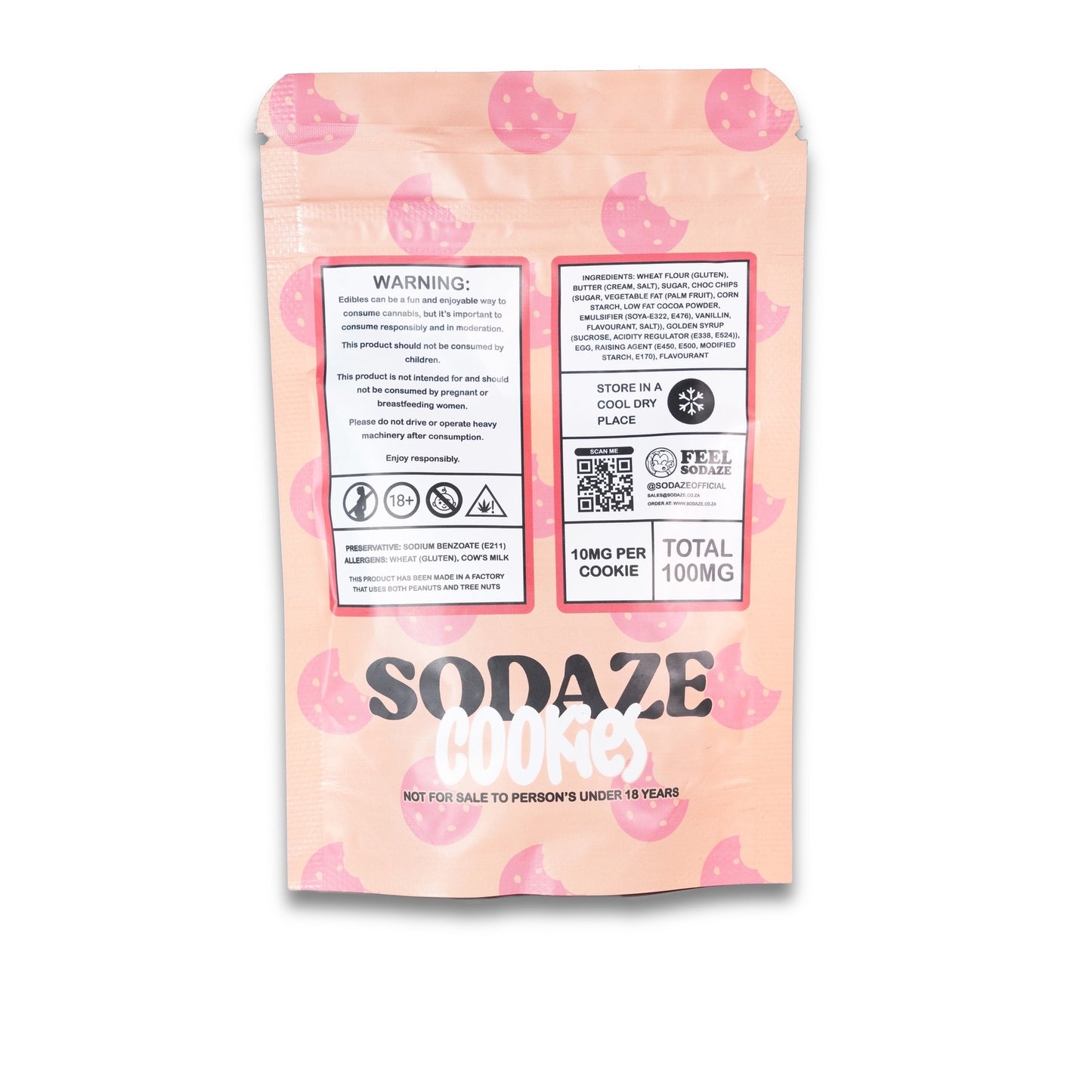 Sodaze Choc Chip Cookies 100mg