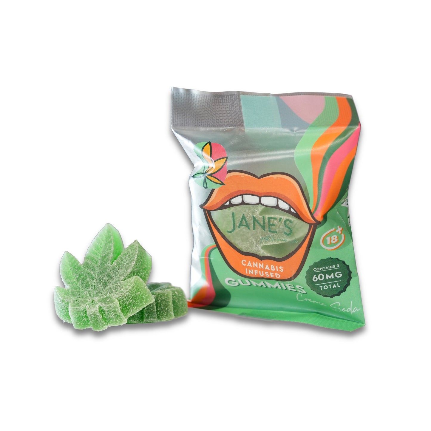 Mary Jane Weed Leaf Cream Soda Gummie 60mg