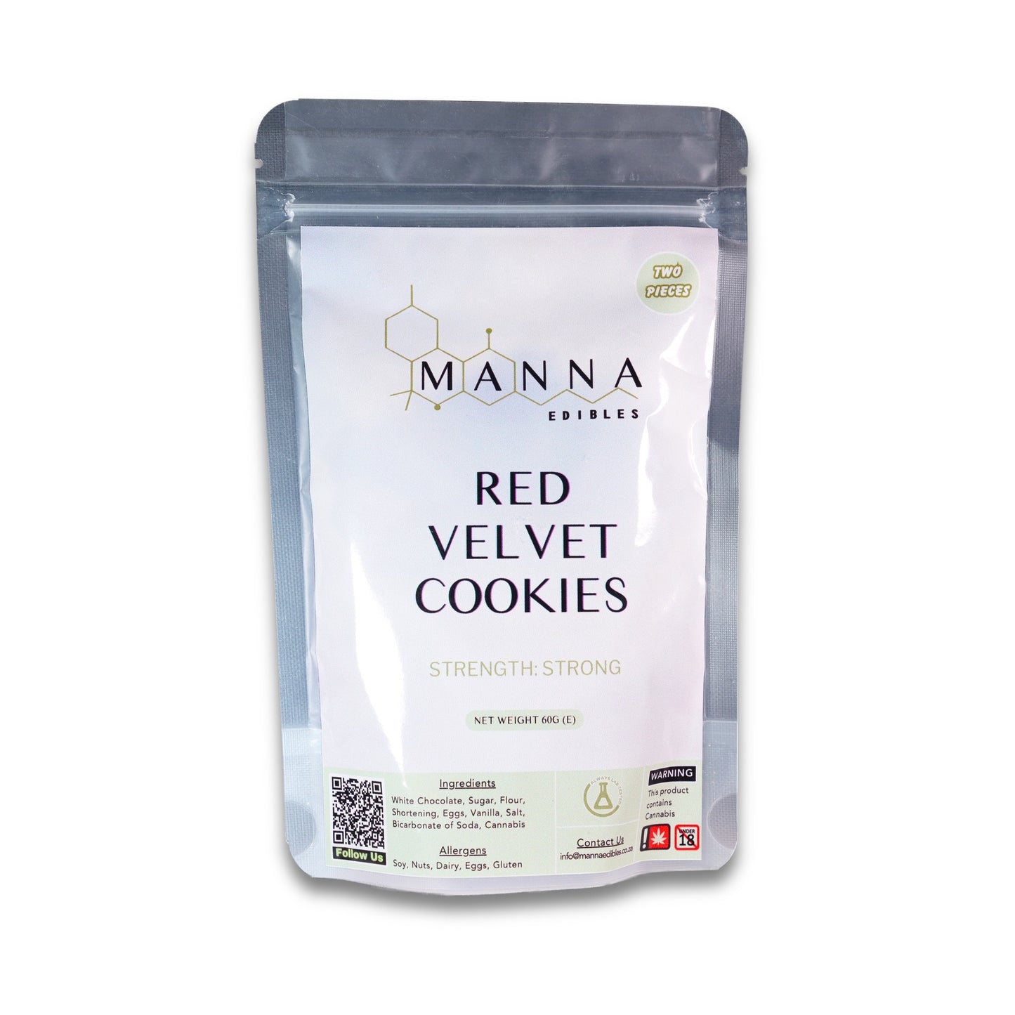 Manna Red Velvet Cookies 2 Pack 90mg